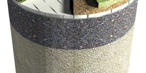 Doorsnede kunstgrassysteem